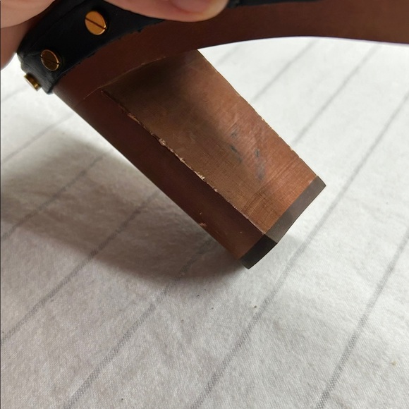 Veronica Beard Giles Block Heel Mule Clogs, Black,Size 8M Bohemian leather Heel - Picture 12 of 12